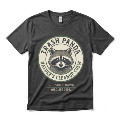 Detailed Wildlife Animal Graphic, Black White Nature Art Raccoon Gift Unisex TShirt