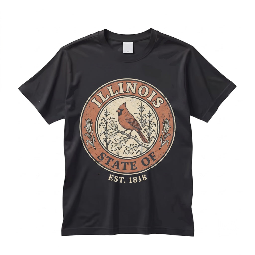 Illinois Football Game Day Vintage College Sports Apparel Unisex TShirt