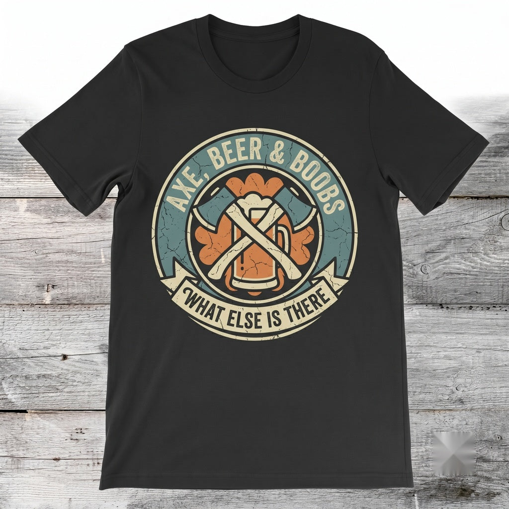 Funny Axe Throwing Beer Drinker Hatchet Thrower Gift Cool Hobby Tournaments Costume Present Unisex TShirt