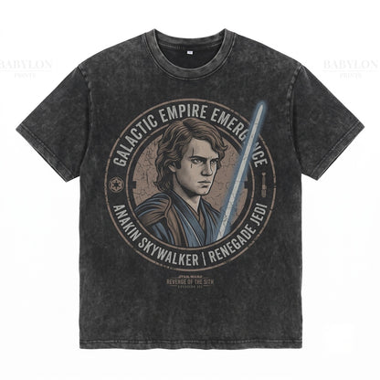 Oversized Anakin Skywalker Padme Amidala Matching Couple Graphic Sci-Fi Galactic Romance Vintage Cotton Apparel Unisex TShirt