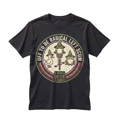 Off To Be Radical Left Scum Frog Duck Toad Riding Bicycle Anti Fascism Resistance Minneapolis Protest Graphic Unisex TShirt