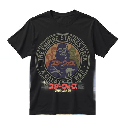 Oversized Empire Strikes Back Japanese Sci-Fi Poster Luke Skywalker Vintage Graphic Merchandise Unisex TShirt