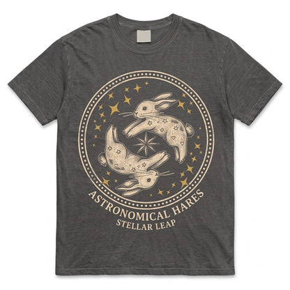 Celestial Cosmic Bunny Rabbit Spiritual Moon Phases Graphic Unisex TShirt