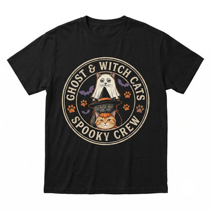 Halloween Cat Pumpkin Witch Spooky Fall Lover Sweatshirt Graphic Vintage Apparel Unisex TShirt