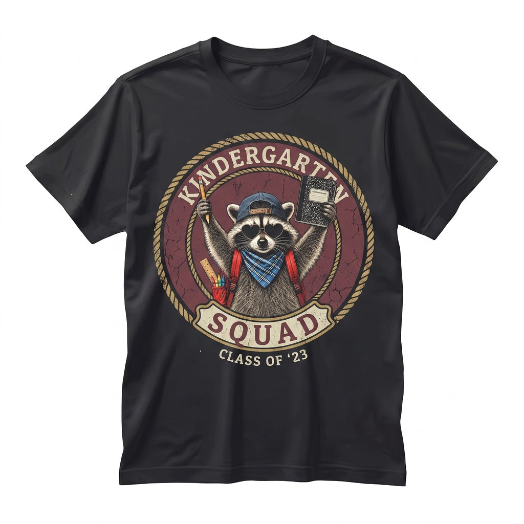 Kindergarten Teacher Funny Feral Raccoon Back to School Last Day Team Apparel Unisex TShirt