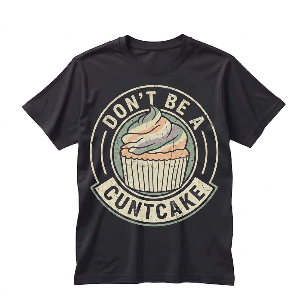Sarcastic Skeleton Dont Be A Cupcake Funny Sassy Snarky Saying Water Bottle Decal Unisex TShirt