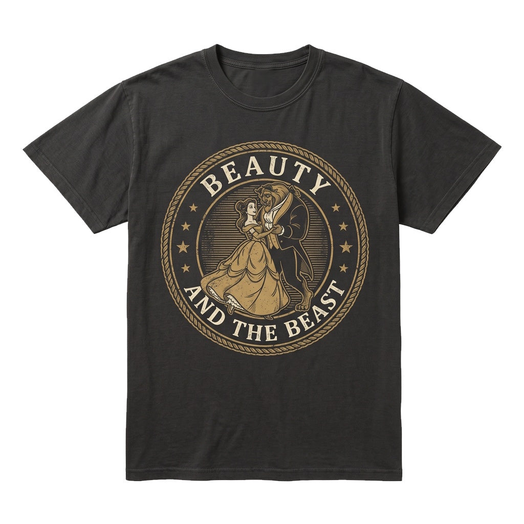 Vintage Beauty and Beast Princess Belle Tale as Old Time Fairy Tale Theme Park Vacation Apparel Unisex TShirt