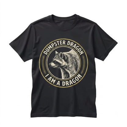 Japanese Dragon Raccoon Graphic Tanuki Anime Streetwear Cotton Apparel, Retro Asian Mythical Creature Merch Unisex TShirt