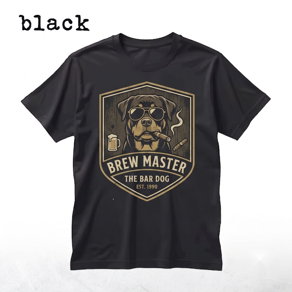 Funny Rottweiler Drinking Beer Meme Dog Mom Dad Lovers Sarcastic Graphic Apparel Gift Unisex TShirt