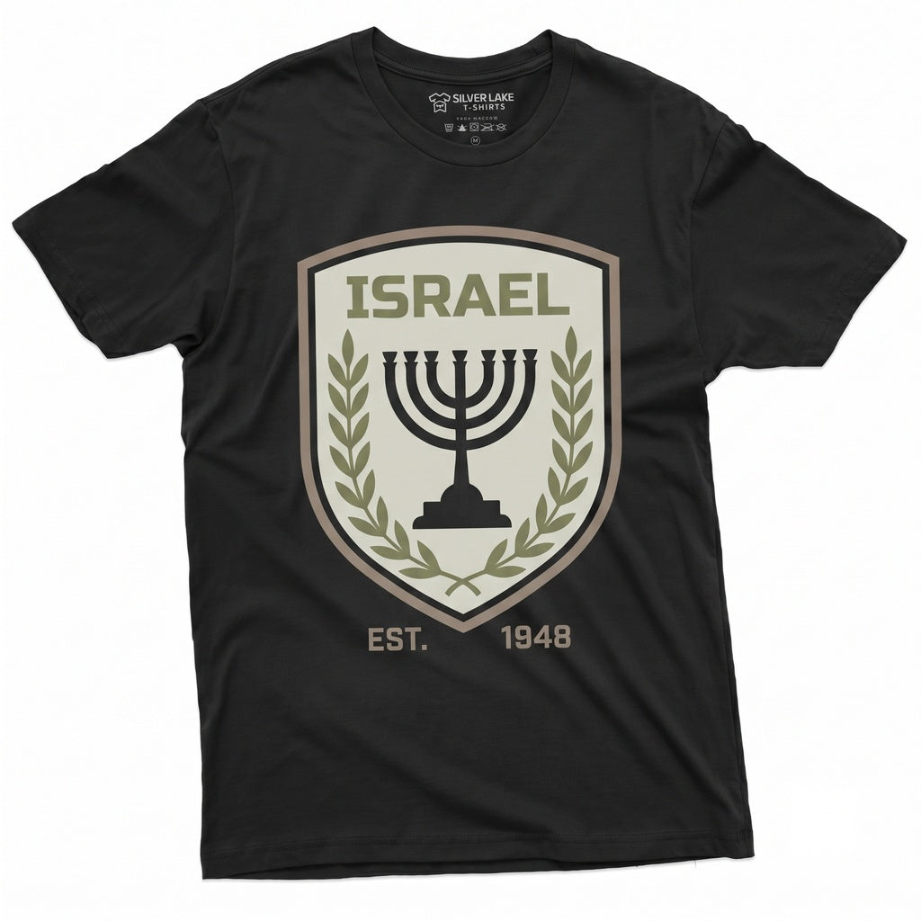 Hanukkah Menorah Festival Of Lights Israeli Jewish Holiday Patriotic Gifts Unisex TShirt