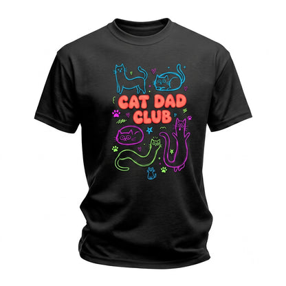 Funny Cat Dad Club Pet Parent Back Design Unisex TShirt