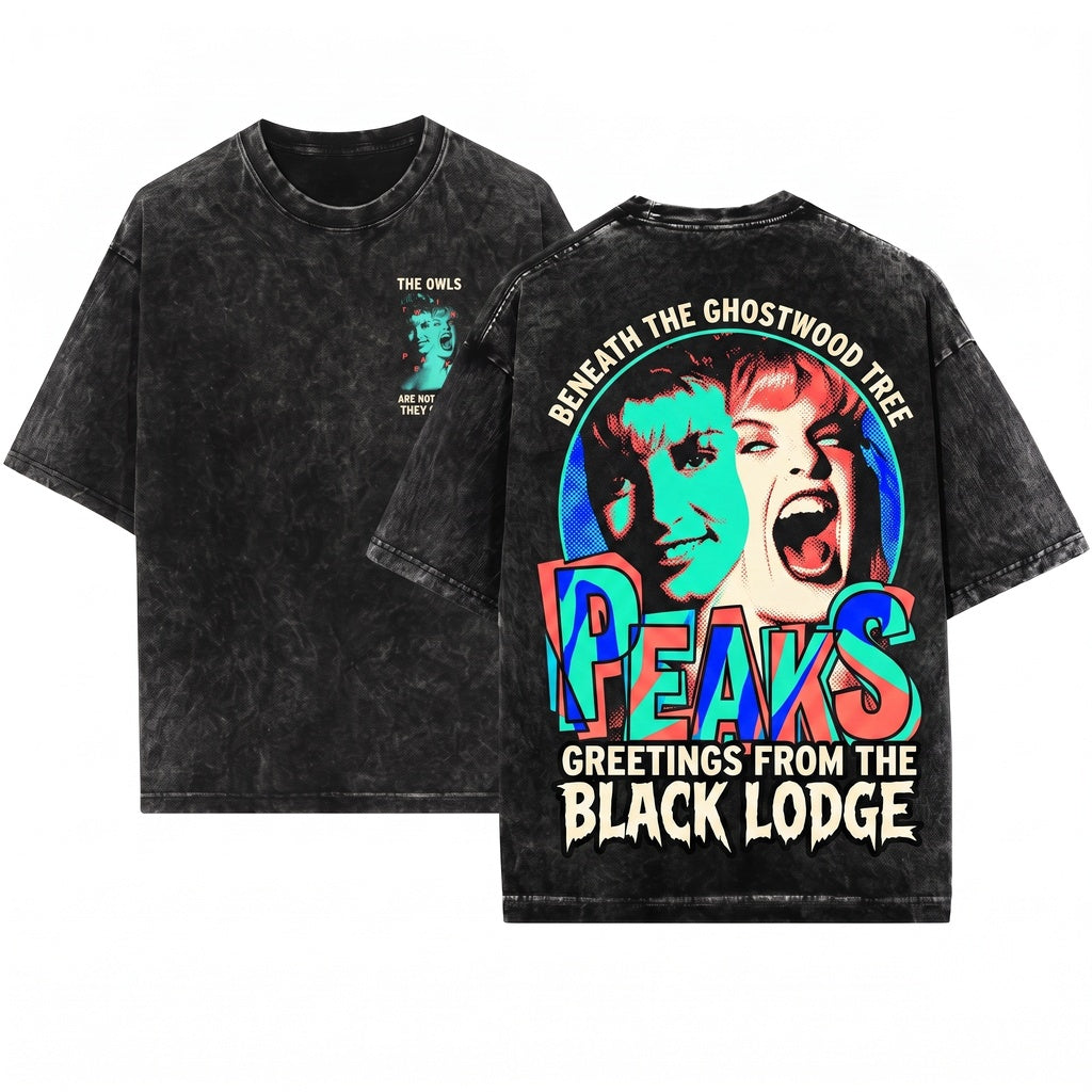 Laura Palmer Retro Peaks Mystery Drama Grunge Graphic Unisex Wash T-Shirt