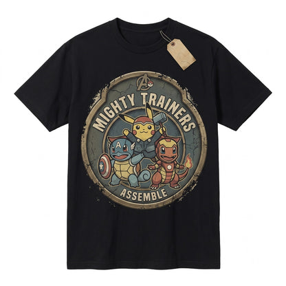 Superhero Pocket Monster Mashup Vintage Wash Graphic Retro Oversized Gamer Gift Unisex TShirt