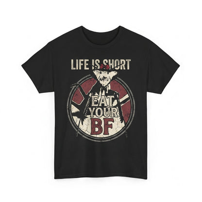 Life is Short PrayLife Is Short Praying Mantis Japanese Graphic Cotton Short Sleeve Unisex TShirt