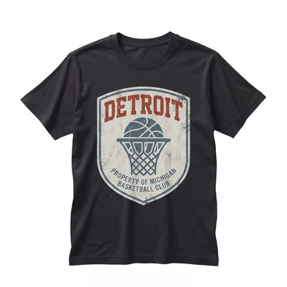 Detroit Basketball Vintage Hoops Fan Game Day Graphic Unisex TShirt