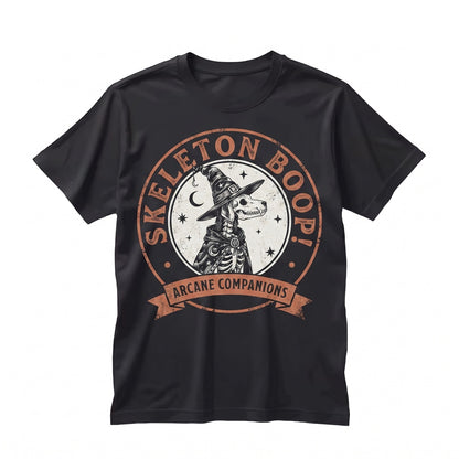Funny Halloween Dog Skeleton Boop Graphic Spooky Season Party Lover Gift Unisex TShirt
