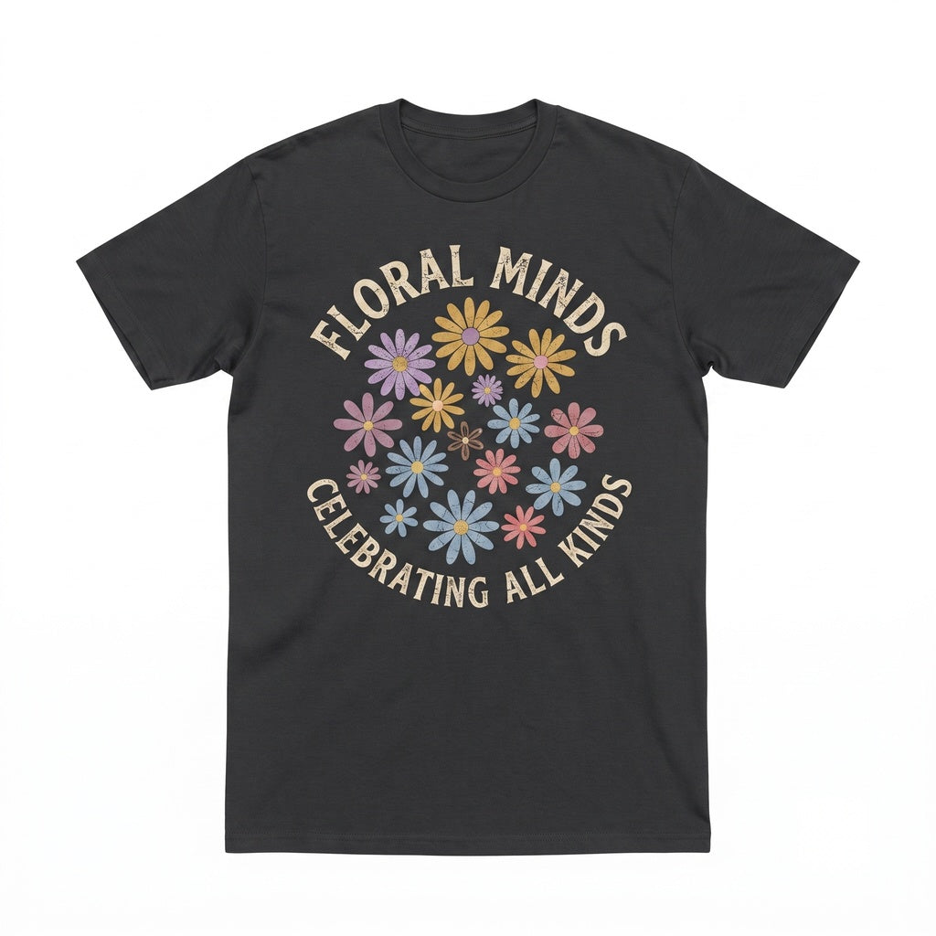 Celebrate Minds of All Kinds Neurodiversity Inclusive Back to School SPED Teacher Autism Graphic Apparel Unisex TShirt