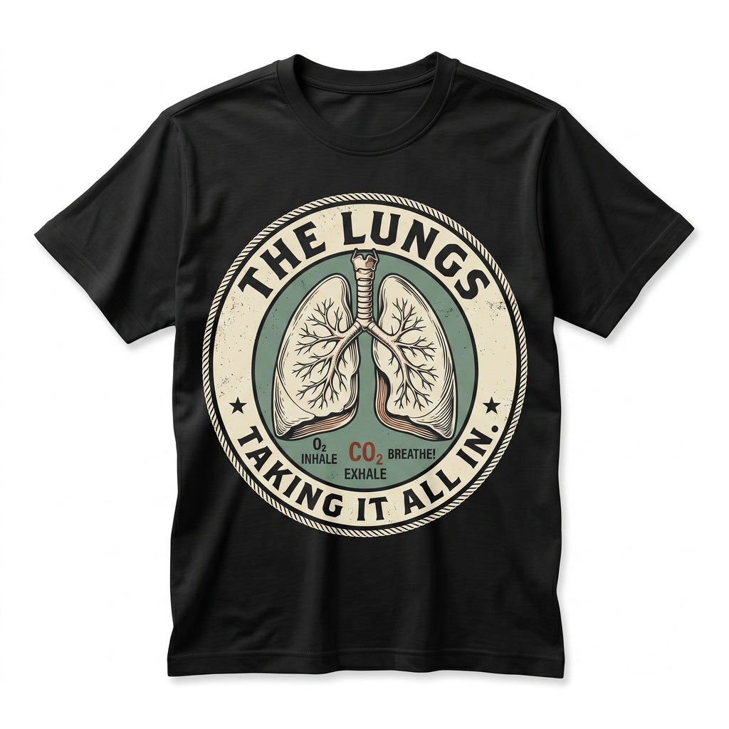 Taking It All In Lungs Graphic Science Teacher Anatomy Vintage Respiratory System Gift Unisex TShirt