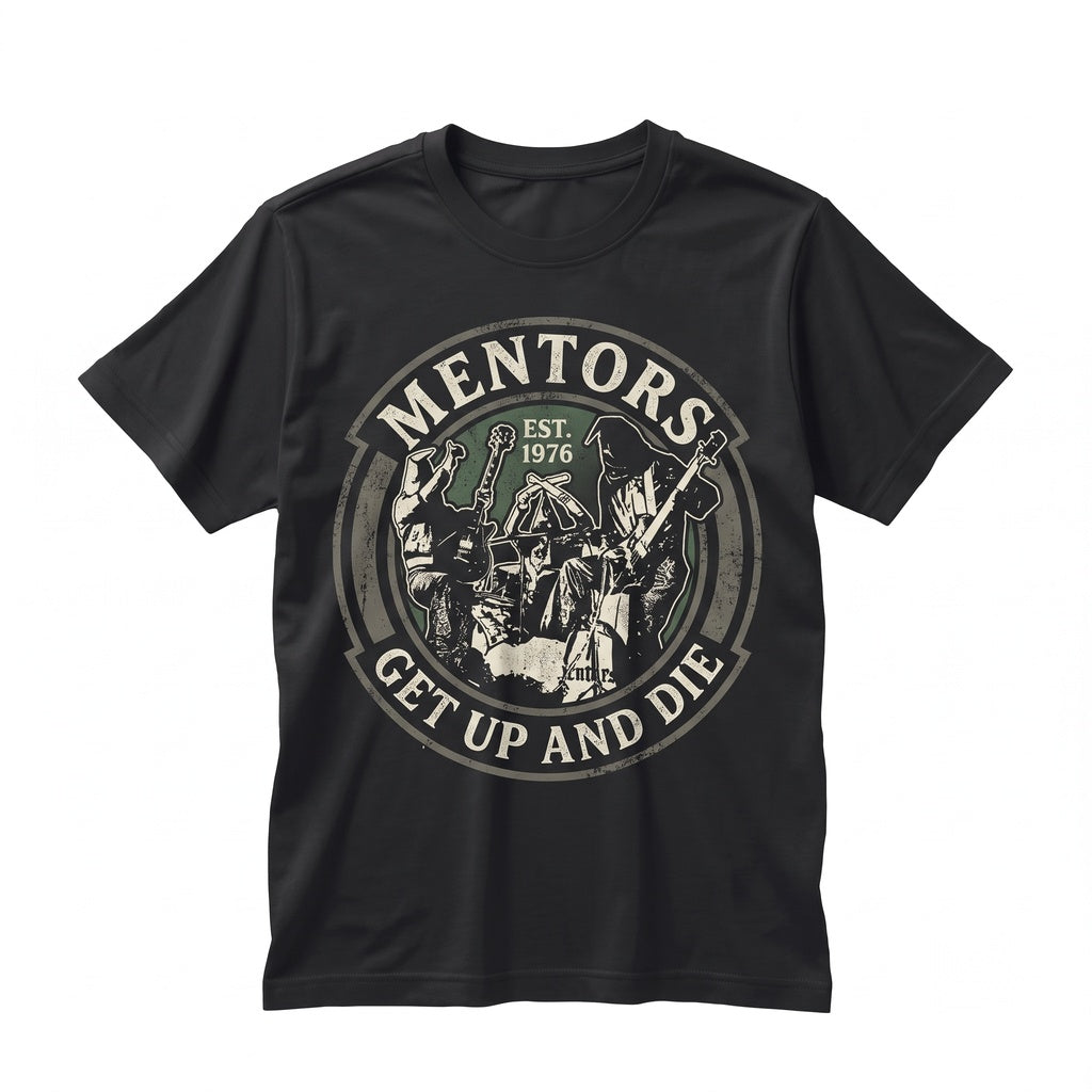 The Mentors Shock Rock Band Graphic Retro Punk Vintage Black Cotton Apparel Unisex TShirt