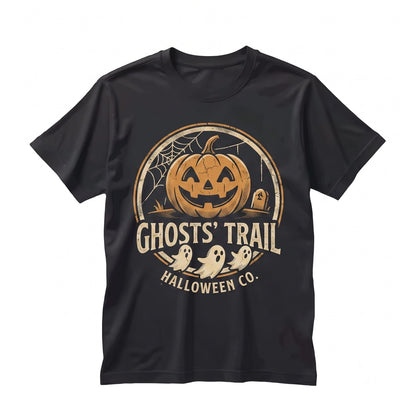 Haunted Pumpkin Patch Cute Ghost Graphic Autumn Seasonal Sweatshirt Unisex TShirt