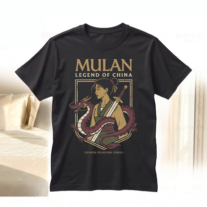 Vintage Chinese Warrior Princess Mushu Dragon Theme Park Vacation Family Graphic Apparel Gift Unisex TShirt