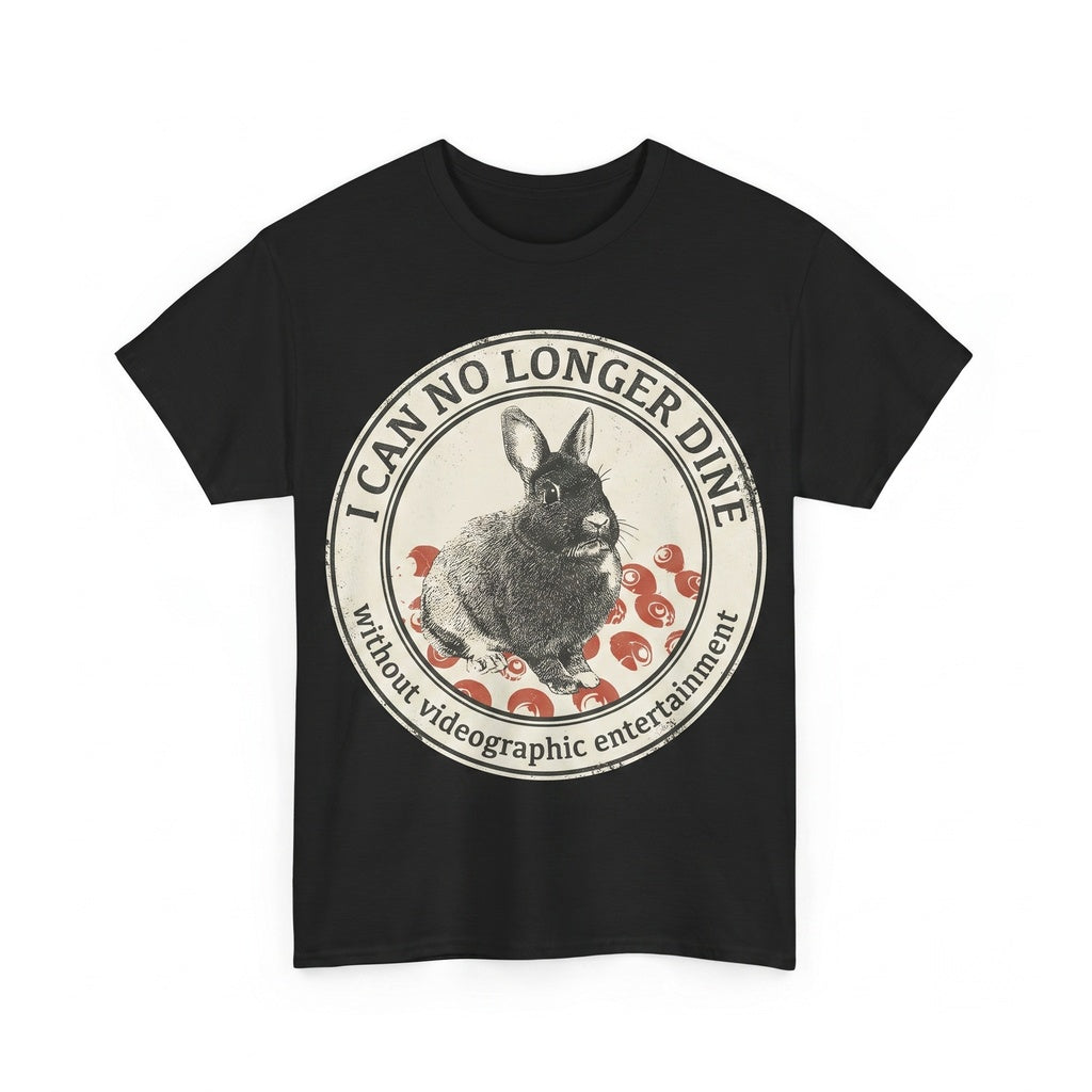 I Can No Longer Dine Rabbit Vintage Japanese Aesthetic Graphic Unisex TShirt