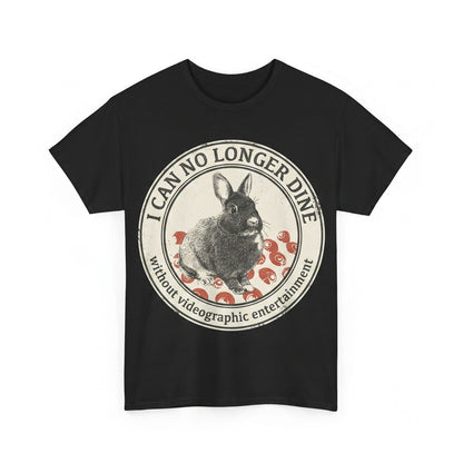 I Can No Longer Dine Rabbit Vintage Japanese Aesthetic Graphic Unisex TShirt