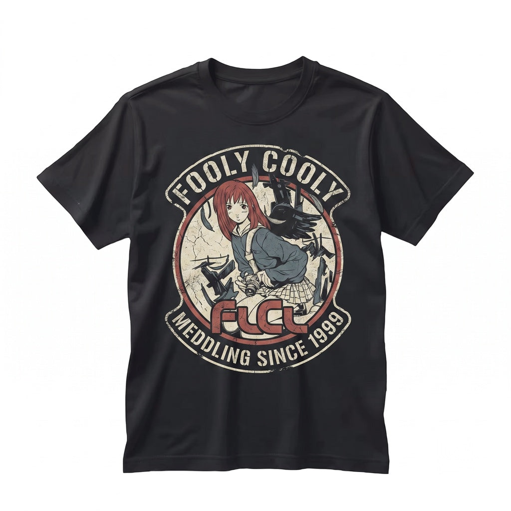 Haruko Haruhara Vintage Fooly Cooly Graphic Retro Anime Cotton Unisex TShirt