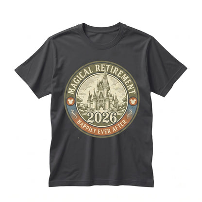 Retired 2025 Educator Celebration Magical Cartoon Crew Graphic Vacation Top Unisex TShirt