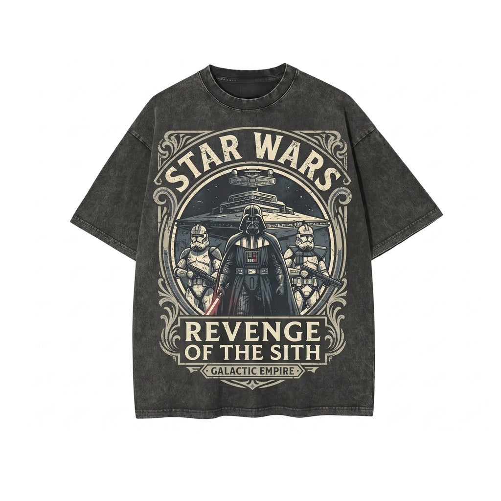 Oversized Anakin Revenge Sith Graphic Vintage Sci-Fi Dark Side Fallen Jedi Merch Gift Unisex TShirt