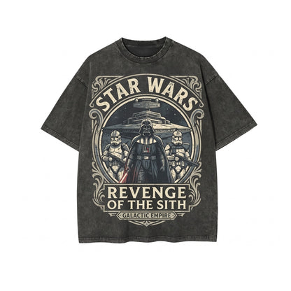 Oversized Anakin Revenge Sith Graphic Vintage Sci-Fi Dark Side Fallen Jedi Merch Gift Unisex TShirt