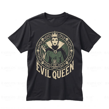 Vintage Fairytale Evil Queen Poison Apple Villains Graphic Unisex TShirt