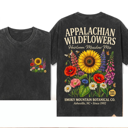 Botanical Wildflower Garden Flower Market Unisex Wash T-Shirt