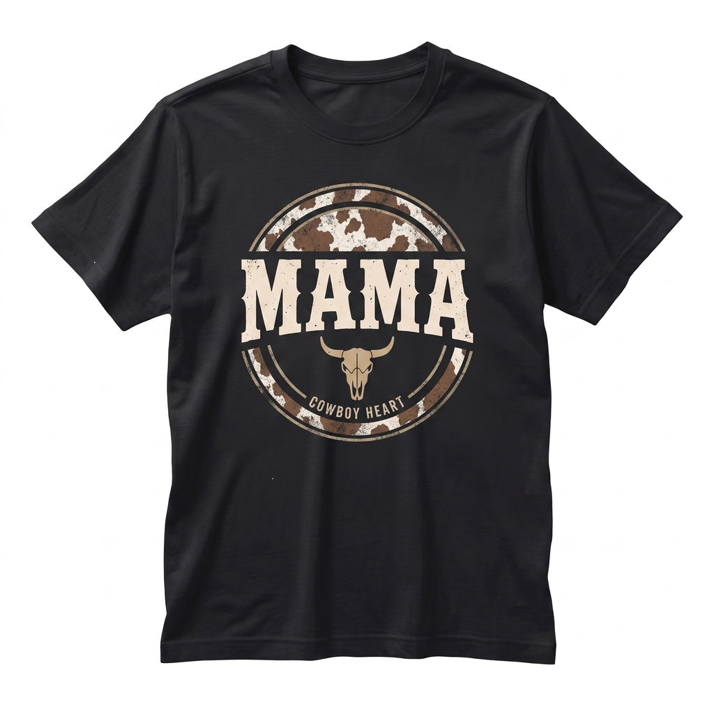 Mama Cow Print Western Country Varsity Retro Vintage Sweatshirt Crewneck Sweater Gift Unisex TShirt