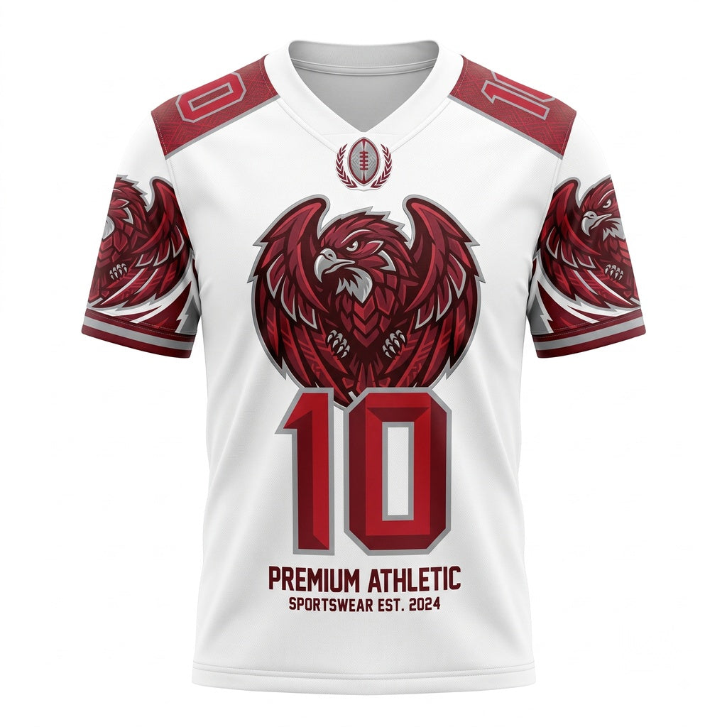 Unisex Stitched Football Fan Jersey - Lightweight Breathable Mesh Game Day Athletic Top