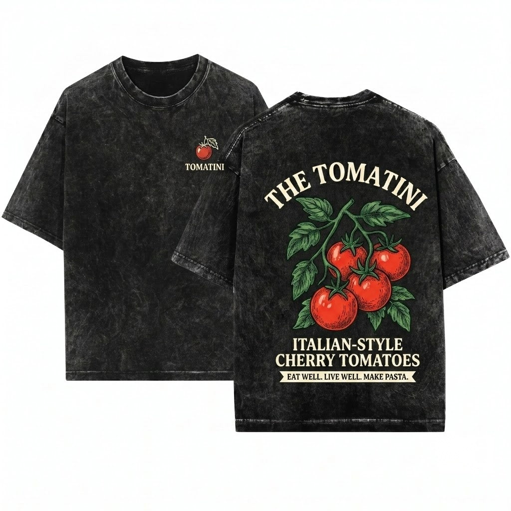 Tomato Girl Summer Italy Amalfi Coast Graphic Unisex Wash T-Shirt