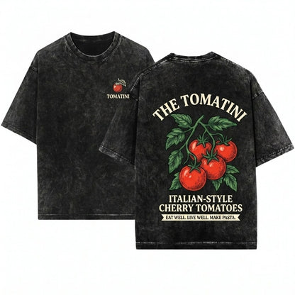 Tomato Girl Summer Italy Amalfi Coast Graphic Unisex Wash T-Shirt