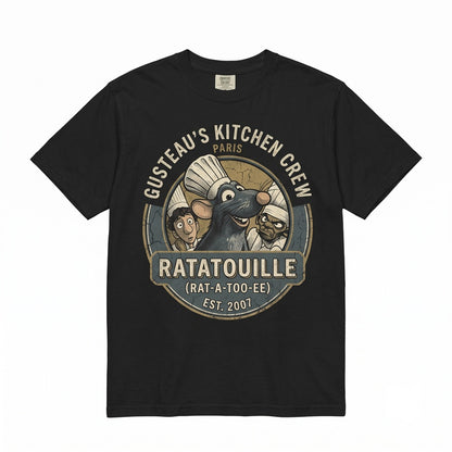 Vintage 2007 Ratatouille Poster Little Chef Remy World Graphic Top Unisex TShirt