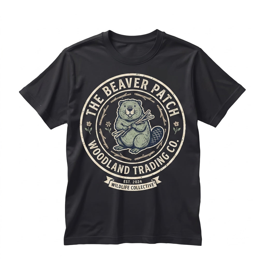 Cute Beaver Wildlife Graphic Animal Lover Colorful Outdoor Print Unisex TShirt