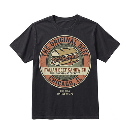 Original Chicagoland Italian Beef Sandwich Retro Graphic Foodie Unisex TShirt