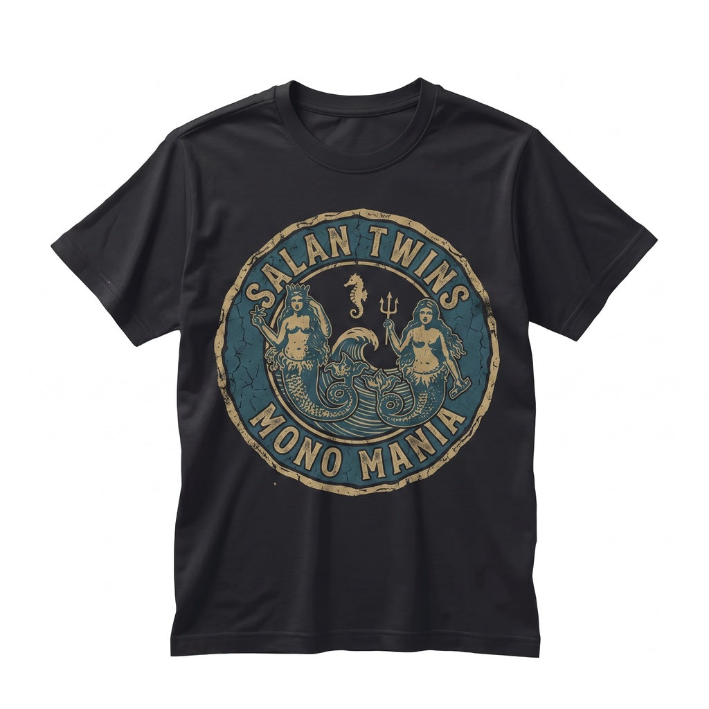 Twin Mermaids Ocean Fantasy Graphic Cotton Unisex TShirt