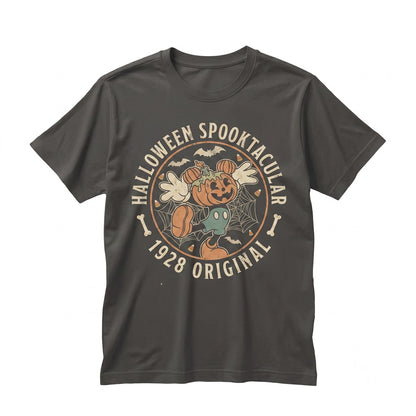 Retro Mouse Couple Pumpkin Halloween Vintage Matching Family Vacation Unisex TShirt