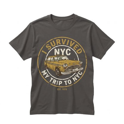 I Survived My Trip To NYC Spider Peter Parker Superhero Meme Graphic Cotton Vintage Unisex TShirt