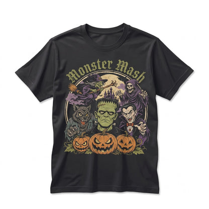 Classic Halloween Graphic Horror Witch Vampire Werewolf Pumpkin Spooky Apparel Gift Unisex TShirt
