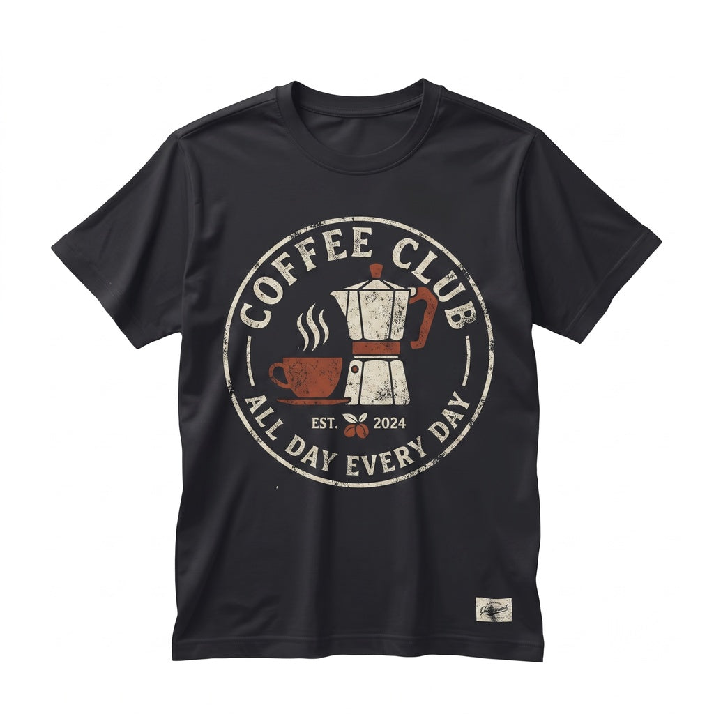 Vintage Coffee Club Lover Morning Brew Barista Cafe Graphic Gift Unisex TShirt