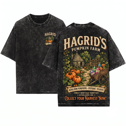 Gamekeeper Wizard Pumpkin Patch Autumn Crewneck Sweatshirt Unisex Wash T-Shirt