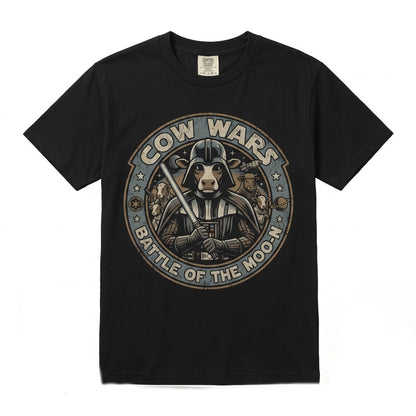 Funny Space Cow Parody Graphic Sci-Fi Galaxy Retro Novelty Gift Unisex TShirt