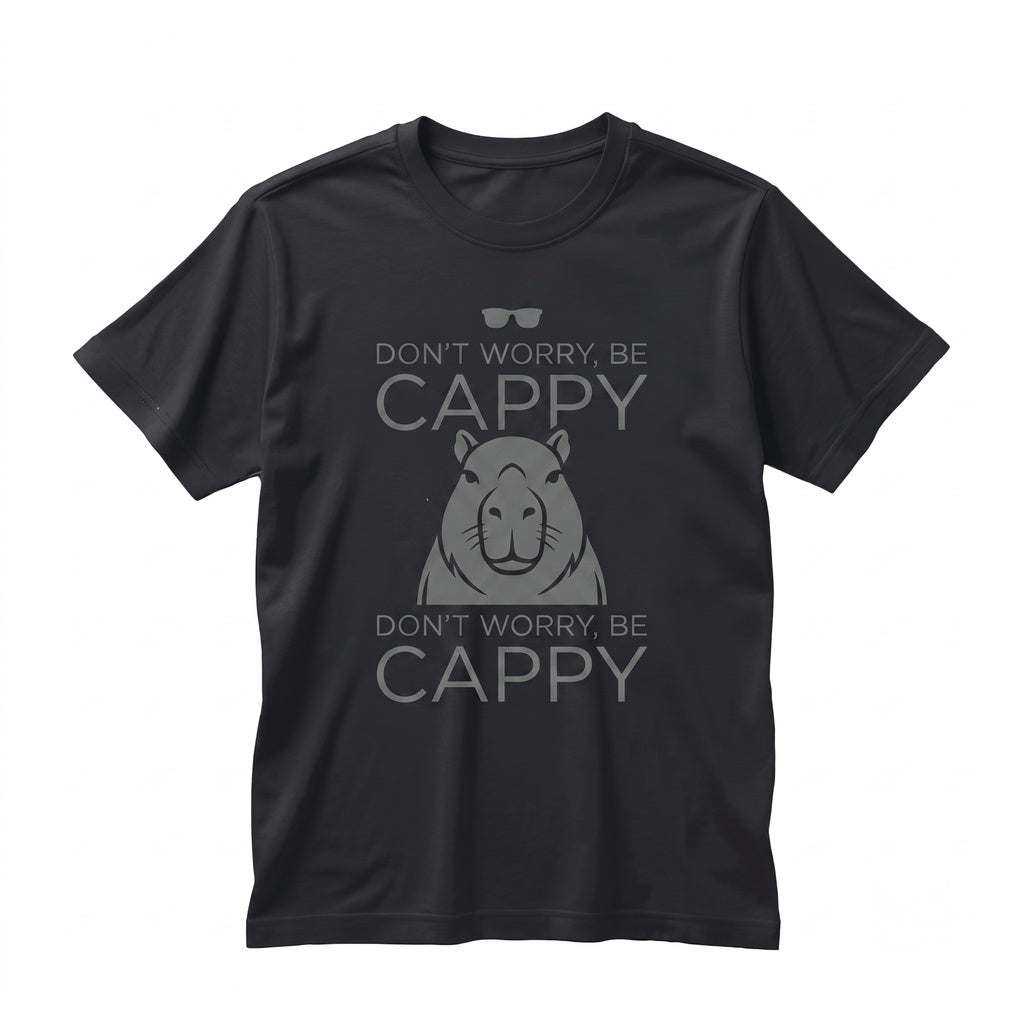 Dont Worry Be Cappy Funny Capybara Cute Retro Animal Graphic Novelty Gift Unisex TShirt