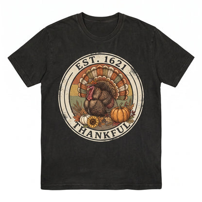 Thanksgiving Turkey Dinner Graphic Pumpkin Season Thankful Family Holiday Gift Unisex TShirt