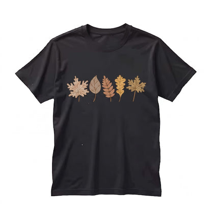 Autumn Foliage Oversized Thanksgiving Harvest Graphic Crewneck Unisex TShirt